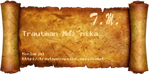 Trautman Mónika névjegykártya
