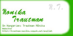 monika trautman business card